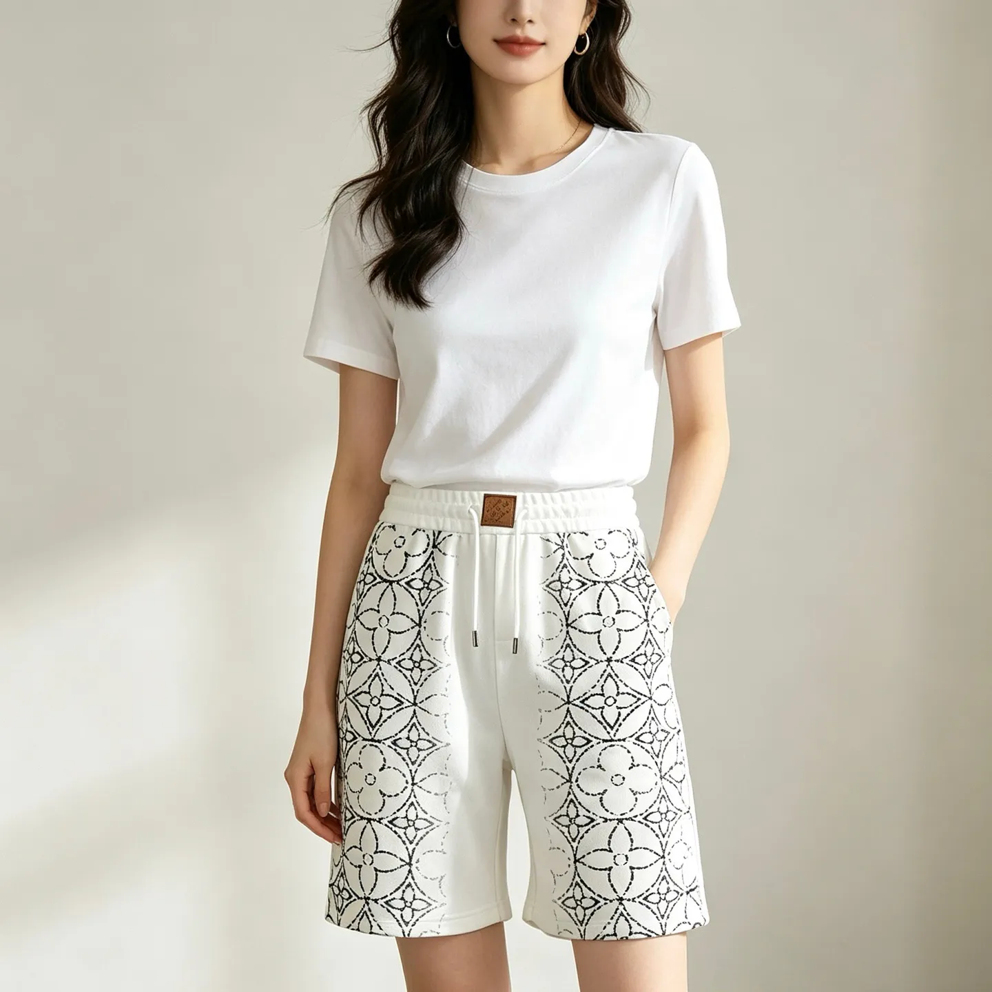 Louis Vuitton/Louis Vuitton 26ss mottled presbyopic print shorts